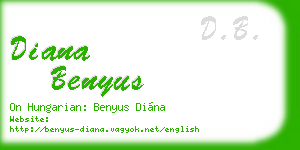 diana benyus business card